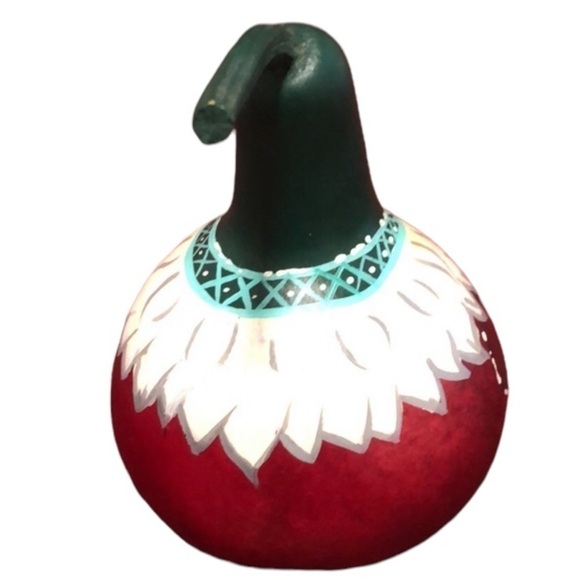 VINTAGE HAND PAINTED CHRISTMAS SANTA GOURD - Picture 5 of 5